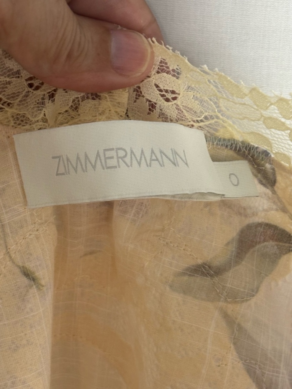EUC ZIMMERMANN Lace Trim Ivory Tie-Shoulder Babydoll Dress / nightie Size 0 - Picture 6 of 10